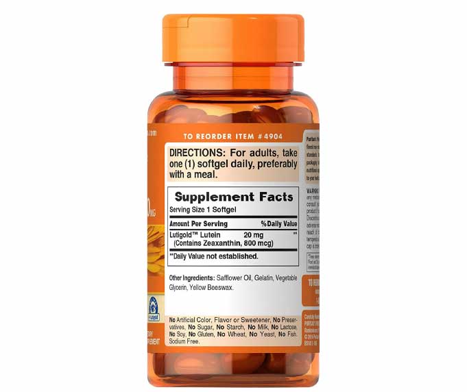 Puritan's Pride 2-pack of Lutein 20 Mg - Image 3